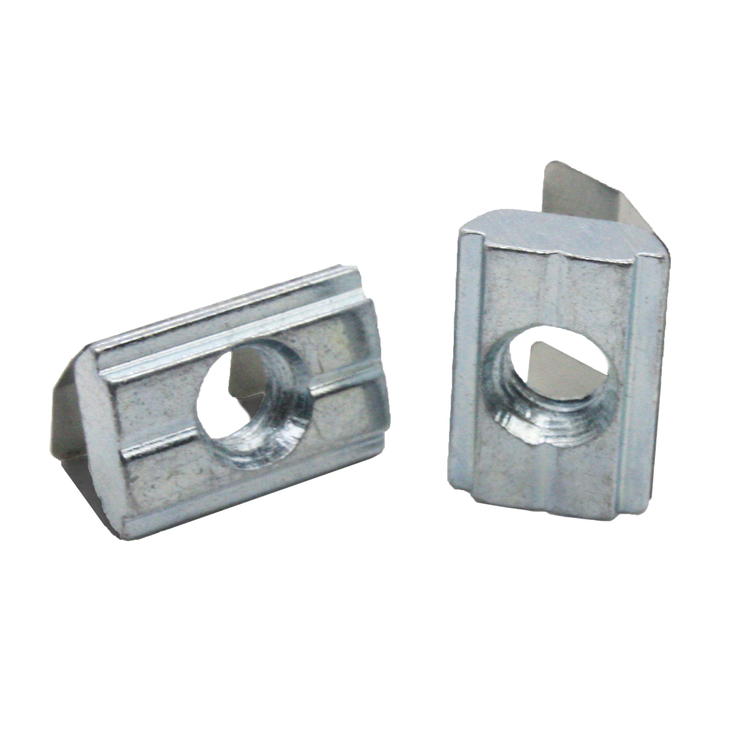 20x M8 T-Slot Nuts 14.0 x 5.2 mm for Nut 10, with Spring Plate, Steel