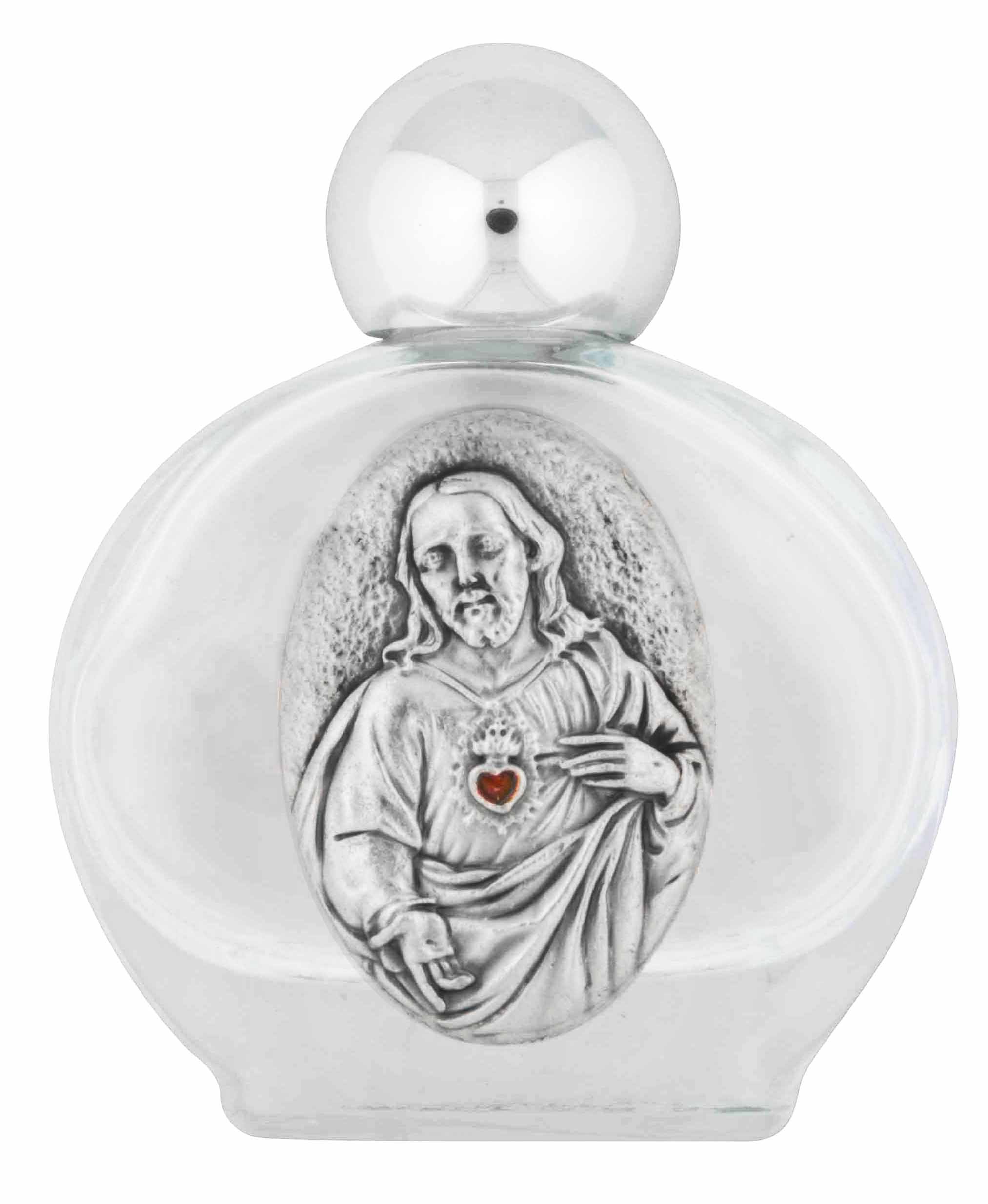 Venerare Small Glass Holy Water Bottle (Sacred Heart of Jesus)