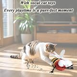 Suhaco Interactive Cat Toy Melody Chaser Squeaky Bee Plush 14x7x4 cm view 4