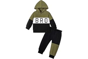 Fommy Toddler Boy Clothes, Toddler Clothes Letter Print Long Sleeve Hoodie Top + Pants 2PCS Set