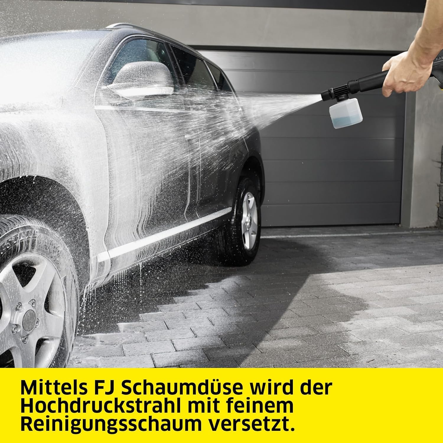 Kärcher Hochdruckreiniger K 5 FJ, Druck: max. 145 bar, Fördermenge: 500 l/h, Flächenleistung: 40 m²/h, Wasserfilter, Gewicht: 6,3 kg, HD-Pistole,Dreckfräser, Vario Power Jet, Schaumdüse 4