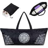 Yoga Mat Bag Yoga Mat Carrier with Shoes Compartment & Wet Pocket Pilates Bag with Zipper Pockets & Yoga Mat Holder Strap Yoga Bags and Carriers Fits All Your Stuff