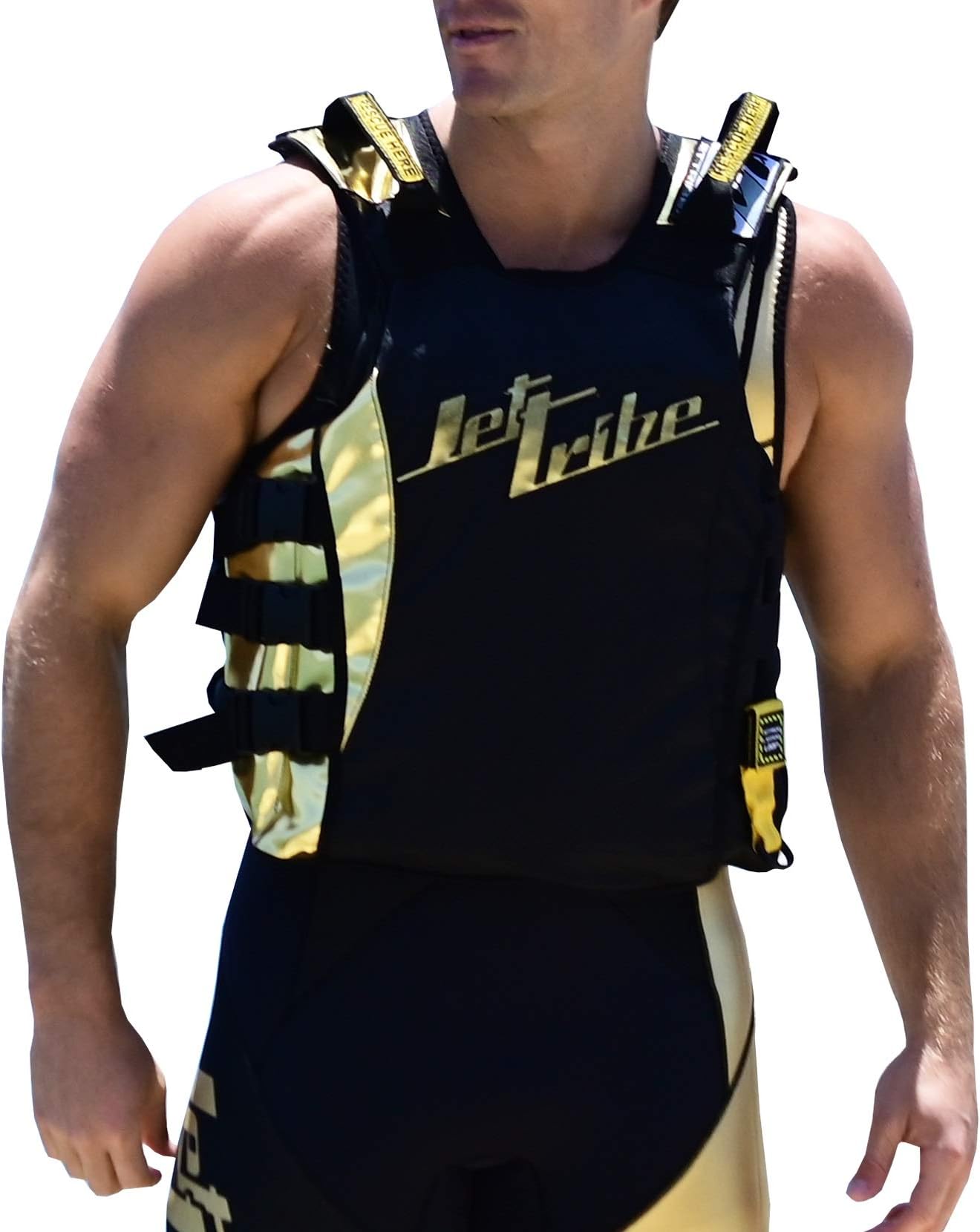 Jettribe Comp Vest | 24K Gold Series | Comfort EVA Foam | Jet Ski, Kayak, Wakeboarding, Water Sports | Youth - Adult