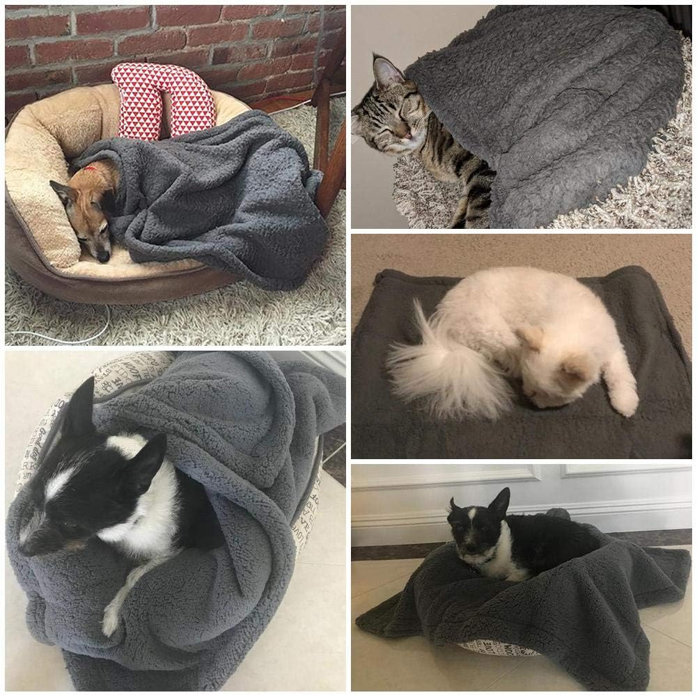 Waroomss Couverture De Lit Pour Animaux Couverture Polyvalente Et Durable En Chaton Gris Pour Chien De