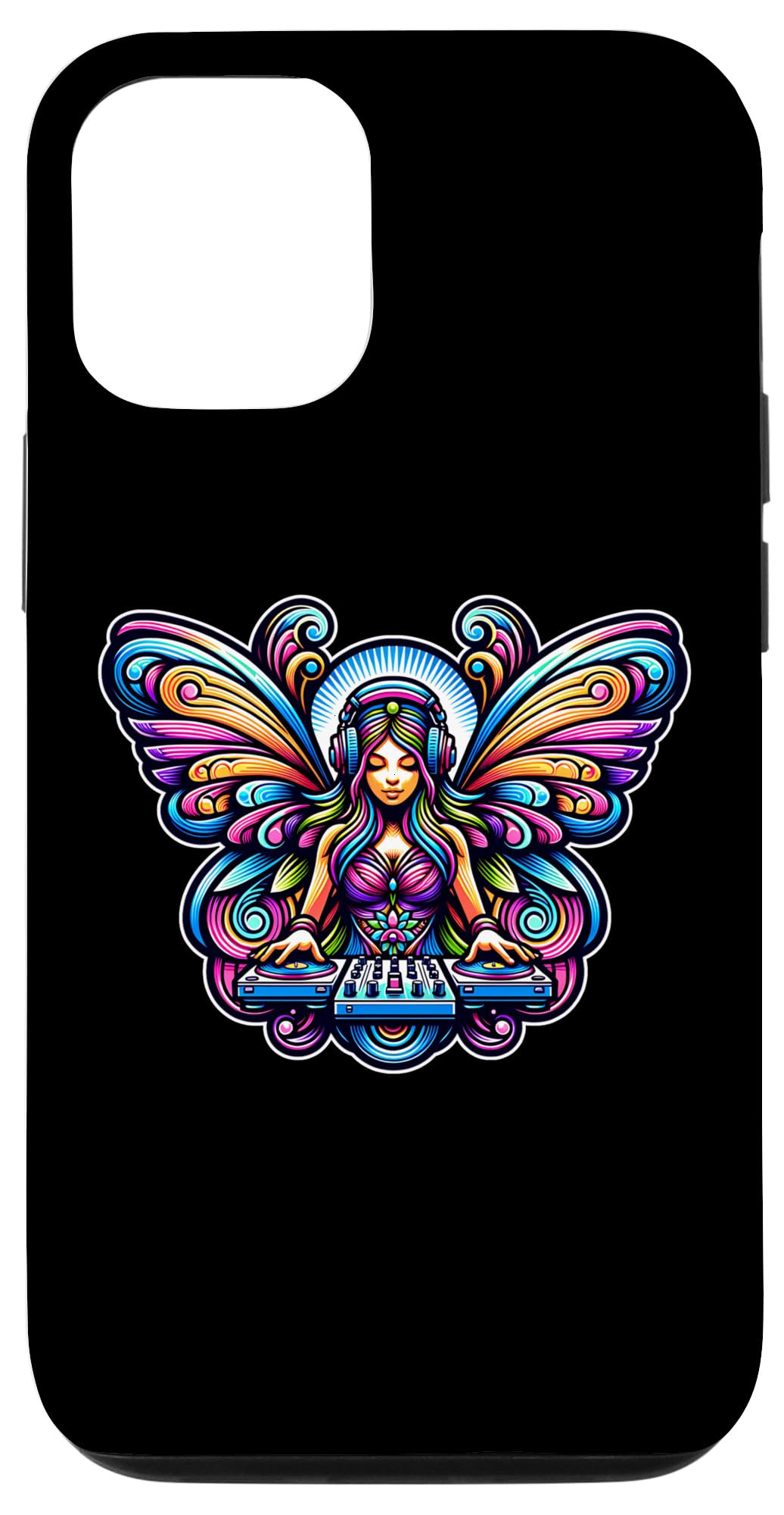 iPhone 14 Psy Trance Mushroom DJ Butterfly Fairycore Fairy Psytrance Case