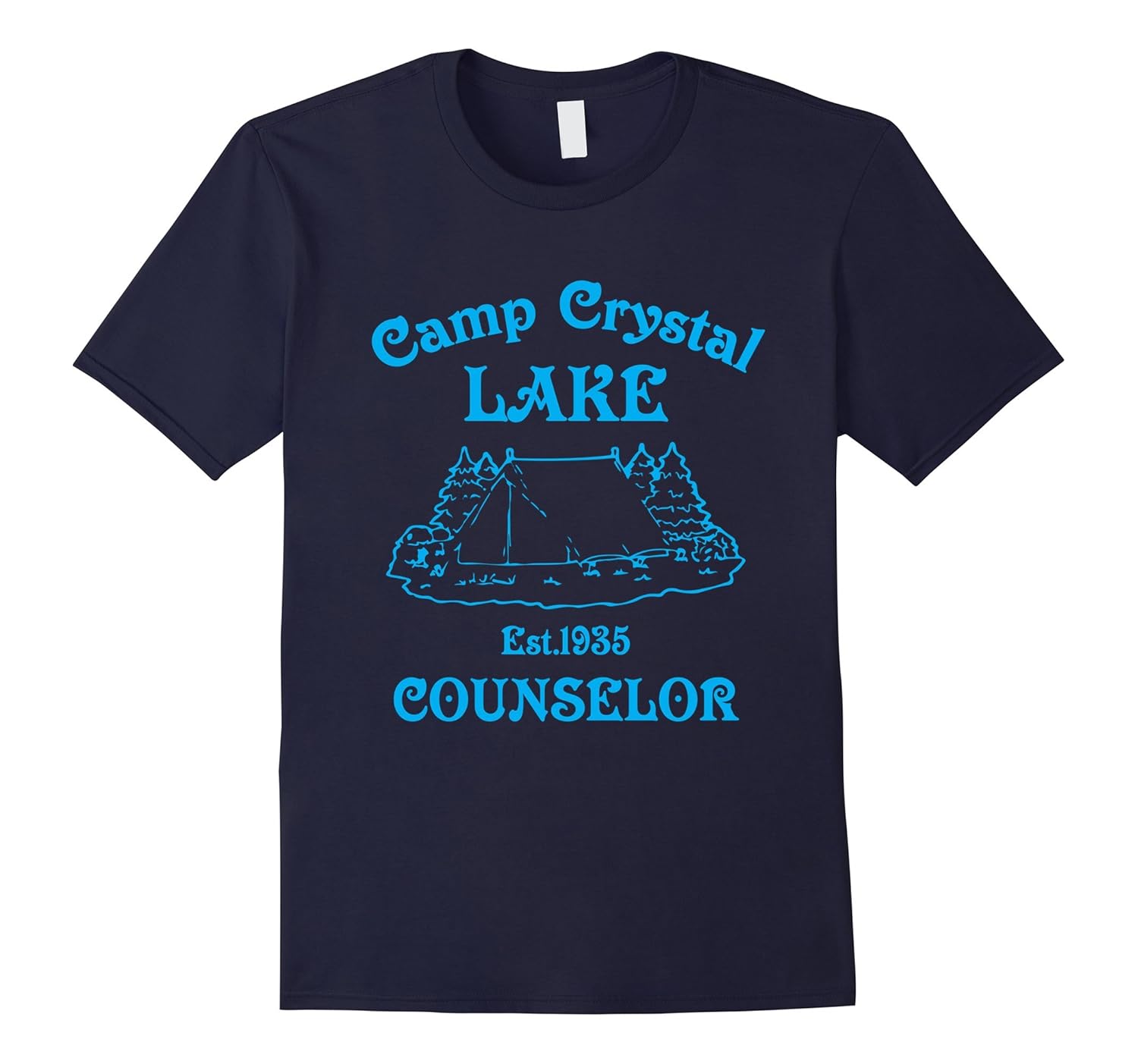 Camp Camping Crystal Lake Counselor Retro T shirt-Rose