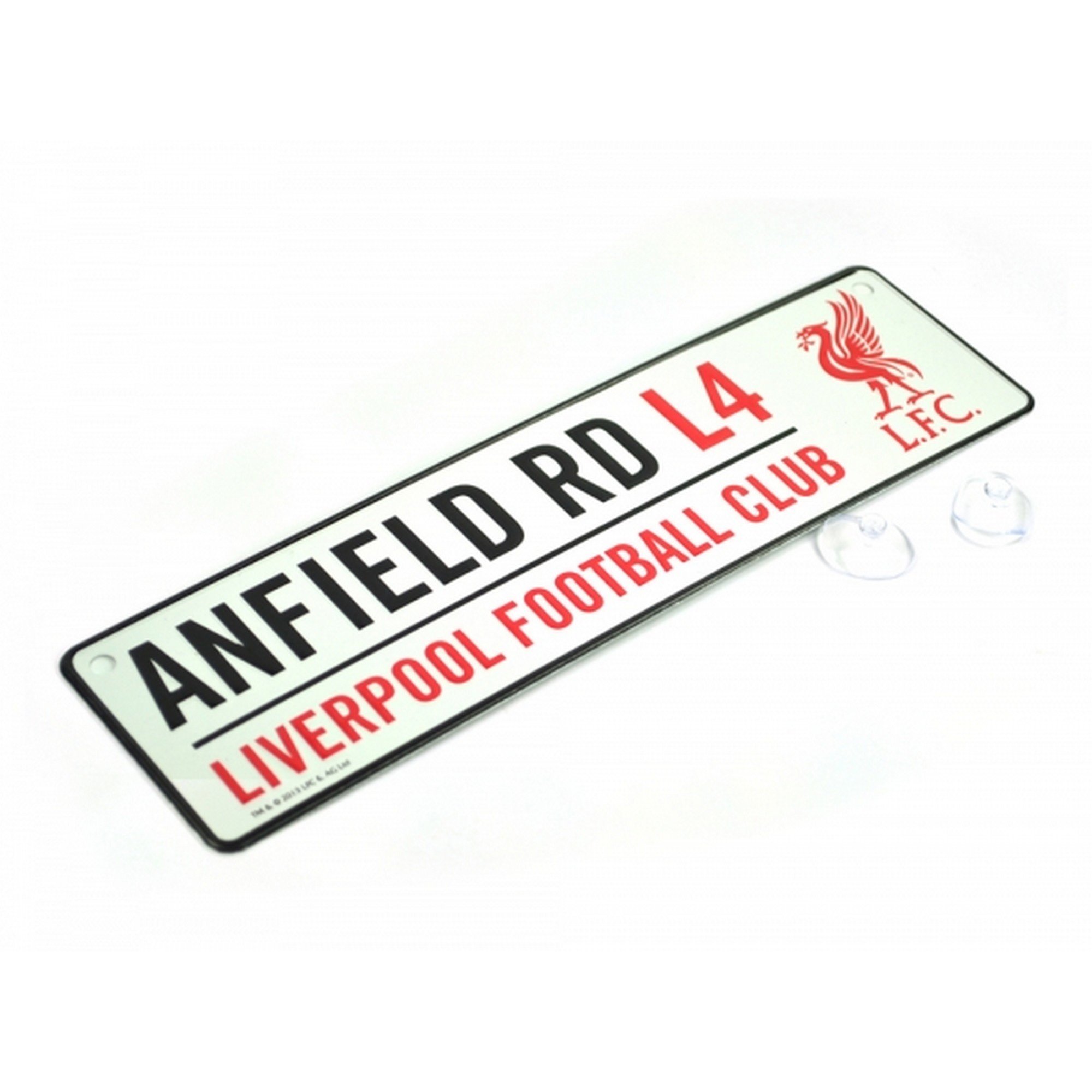 Liverpool FC Official Football 3D Embossed Metal Hanging Street Sign (One Size) (White/Red/Black)