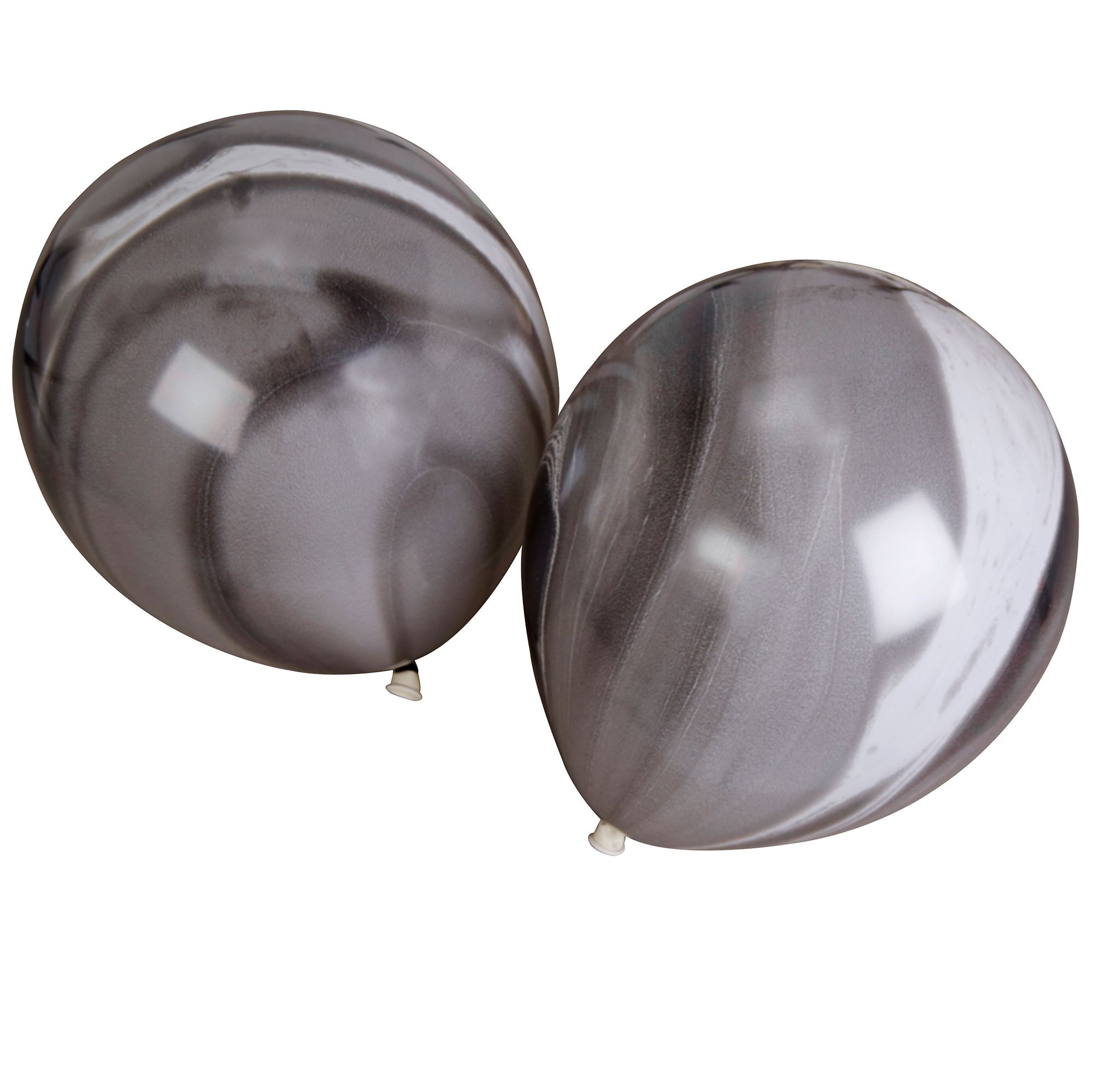 Neviti Black & White Marble Balloons - Pack of 8