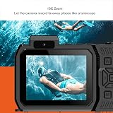 Dpofirs 4K Underwater Camera 65MP Dual Screen 33FT Waterproof Orange Floatable view 3