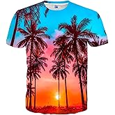 Linnhoy Men's Women's Shirts Unisex 3D Graphic Print Fashion T-Shirts for Adults Teens Novelty Casual Tee Tops Size S-XXL