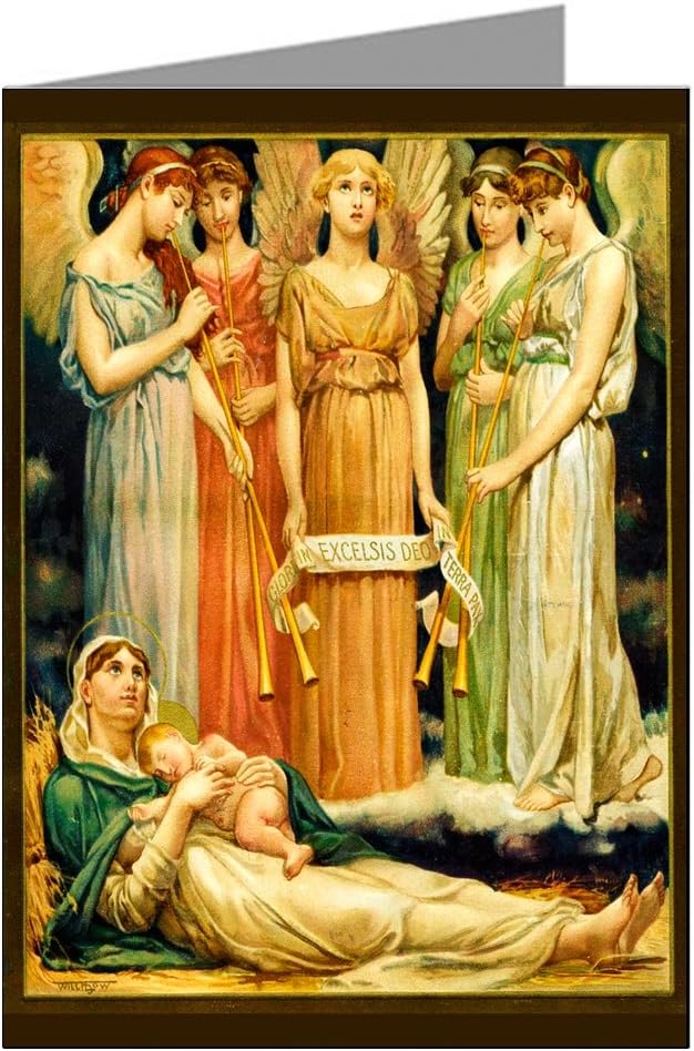 Biglietti Di Natale Homemade.Vintage Prangs Vacanze Biglietti Di Natale Motivo Madonna Angeli E Bambino In Stile Vittoriano Con Biglietti Di Auguri In Confezione Regalo Amazon It Cancelleria E Prodotti Per Ufficio