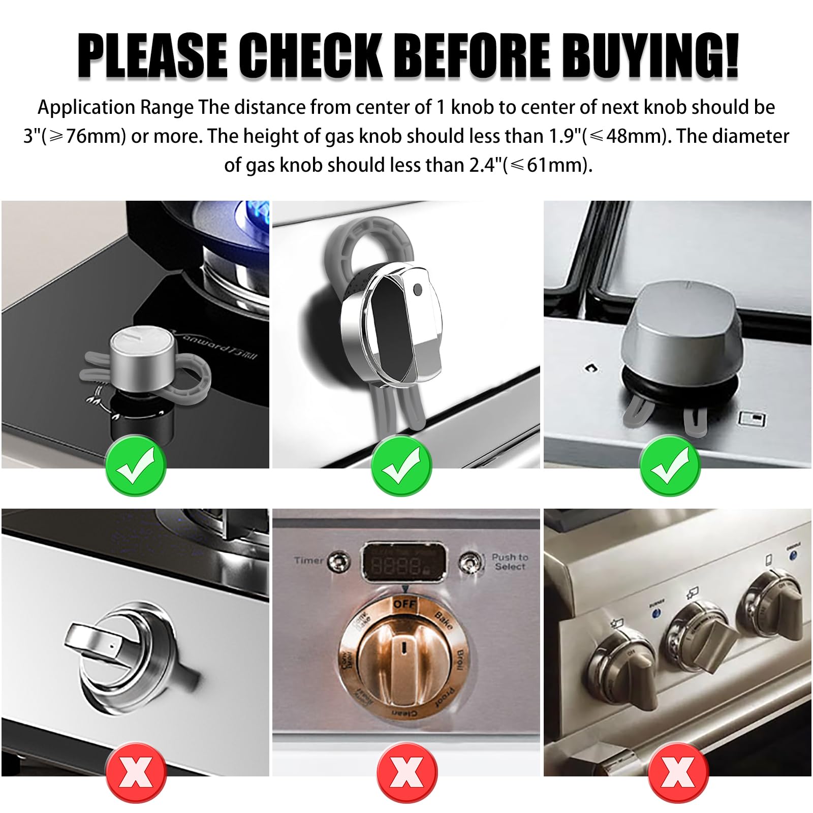 Stove Knob Safety Locks – Gas Stove Oven Knob Safety Covers –Child and Pets Proofing Locks (5 Pack) Grey