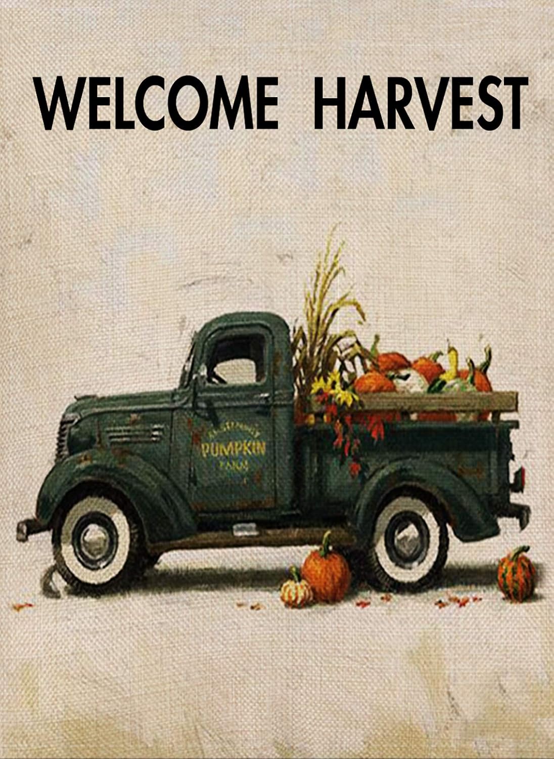 Best Burlap Garden Flag With Old Trucks