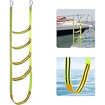 5-Step Boat Rope Ladder 400lb Capacity - Portable Marine Boarding Ladder For Kayak & Inflatables