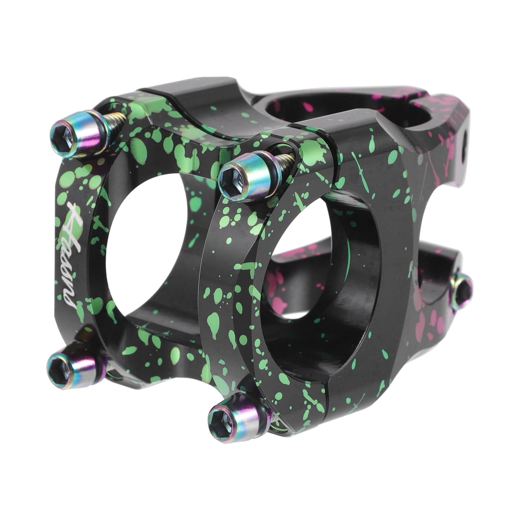 Hihaha Bike Stem/Short Handlebar Adjustable Stem/for Bike/ 1Pc Green Pink