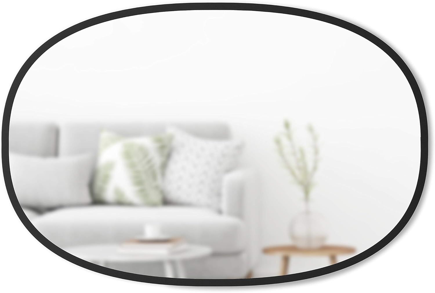 Umbra Hub Oval Wall Mirror, 24 x 36-Inch, Black: Home & Kitchen