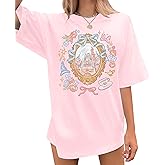 Magic Kingdom Castle Shirt for Women Princess T Shirts Oversized Tee Coquette Bow Castle Graphic Top