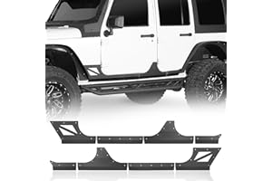 V8 GOD JK Body Armor Cladding Rock Panel Guard for Jeep Wrangler JKU Unlimited 2007-2018 4-Door