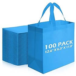 Reginary Reusable Totes Bags - 100 Pcs Non Woven