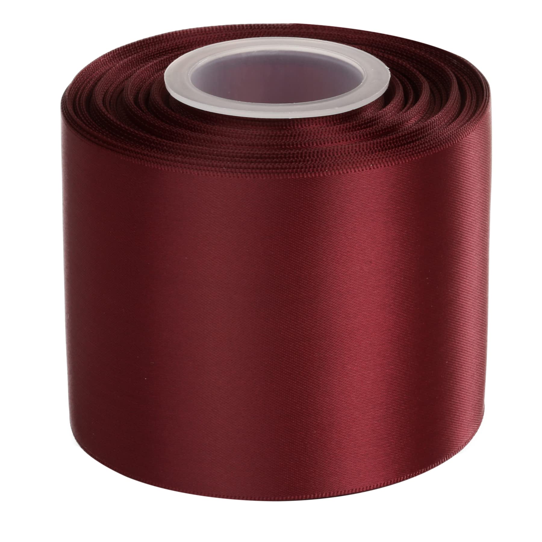 Ribbonitlux 75mm Wide Double Face Satin Ribbon 22 Meters (277-Burgundy, Set for Bow, Party Decor, Sewing Applications, Wedding and Craft
