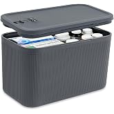 Upgraded Taller Lock Box for Medication, Phone Jail &amp; Snacks &ndash; Large Lockable Storage Box with 3-Digit Combination Lock, Food-Safe BPA-Free Plastic&ndash; Medicine Lock Box for Home, Fridge, Travel