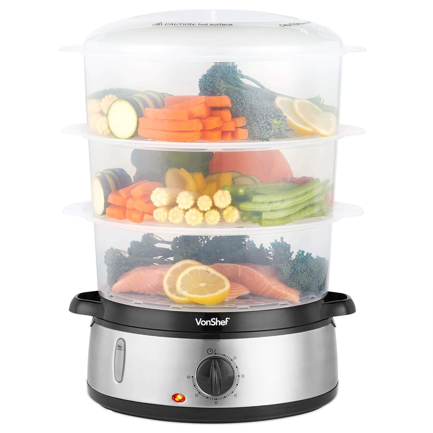 Electric Steam Cooker Healthy Cooking Food Steamer Multi Vegetable 9L
