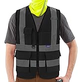A-SAFETY 6xl 7xl 8xl Mesh black safety vest 6xl 7xl 8xl