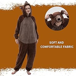 COSUSKET Fitted Unisex Adult Bear Onesie