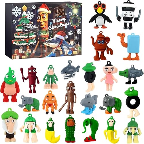 Italian Brainrot Advent Calendar, Adult Advent Calendars, Brainrot Toys, Italian Brainrots Toys Action Figures Set Creative Desk Decorations For Kids Fans Friends Christmas Surprise Gift