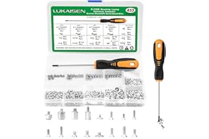 LUKAISEN 633pcs Laptop Screws, M.2 NVMe SSD Mounting Screw Kit, M2 M2.5 M3 Notebook Computer Screw Set with Screwdriver for Asus Gigabyte MSI Motherboards Compatible with IBM/HP/Dell Lenovo/Samsung/Sony