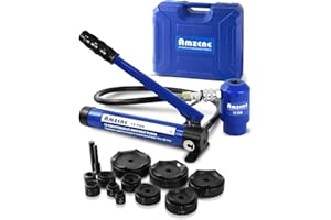 AMZCNC Hydraulic Knockout Punch Electrical Conduit Hole Cutter Set KO Tool Kit 1/2 to 4 inch (15T(1/2"-4"))