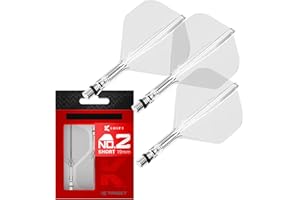 Target Darts K-Shift No.2 Integrated Flights & Shafts | K Shift No.2 Flight & Shaft System, Clear – K-Flex Short Shift Spin B