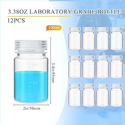 Tatuo 12 Pcs 3 oz 100ml Polypropylene Reagent