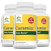 Terry Naturally Curamin - Curcumin Supplement for Circulation & Endorphin Support - Support for Occasional Discomfort - Aids Healthy Muscles - 120 Capsules (Pack of 3)