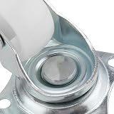 YUENPUN 24x 1 Inch White Swivel Castor Wheels 25mm Heavy Duty Top Plate Trolley view 3