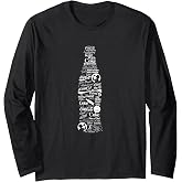Coca-Cola Collectable Logo Silhouette Filled Coke Bottle Long Sleeve T-Shirt