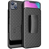Aduro Combo Case with Kickstand & Holster for iPhone 13 Mini, Slim Shell & Swivel Belt Clip Holster, with Built-in Kickstand for Apple iPhone (5.4") 2021
