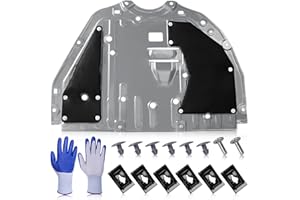 FOREBEN 74111-T20-A00 74113-T20-A00 Lower Engine Splash Guard Under Car Shield Cover Board for Honda Civic 2022 2023, Front Centre Underbody Shield | with Engine Cover Pins and Bolts, Replace# 74111T20A00