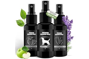 605Products Premium Dog Cologne & Odor Eliminator - Long Lasting Puppy Perfume, Deodorant & Grooming Spray with Essential Oils, (2oz) 3-Pack Combo Set