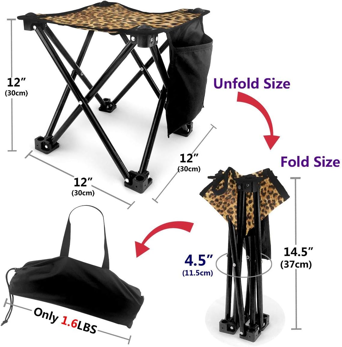 leopard print camping chair