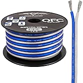 Skar Audio 12 Gauge (AWG) Elite Oxygen-Free Copper Audio Speaker Wire - 30 Feet (Blue/White)
