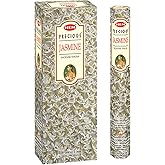 HEM Precious Jasmine Incense Sticks &ndash; 120 Count (6 Boxes of 20) | Uplifting Sweet Floral Fragrance for Meditation, Prayer, Relaxation &amp; Spiritual Cleansing 9 Inch Long