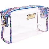 Lilly Pulitzer Clear Zipper Pouch, Cute Pencil Case for Adults, Travel Toiletry Bag, Small Pouch Bag for Supplies, Makeup or Toiletries (Secret Escape)…