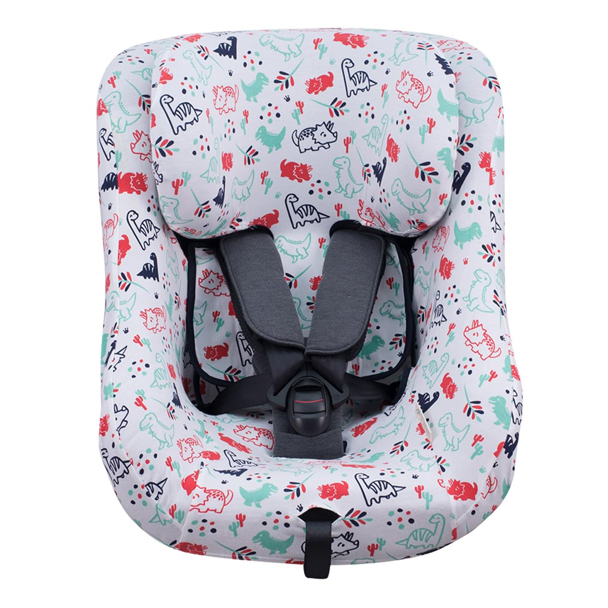 JYOKO KIDS Cotton Cover Liner compatible with Joie Spin 360, Nuna REBL (Dino Party)