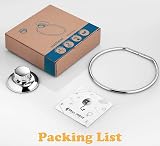 MaxHold No-Drill Suction Towel Ring Vacuum System Stainless Steel Never Rust view 3