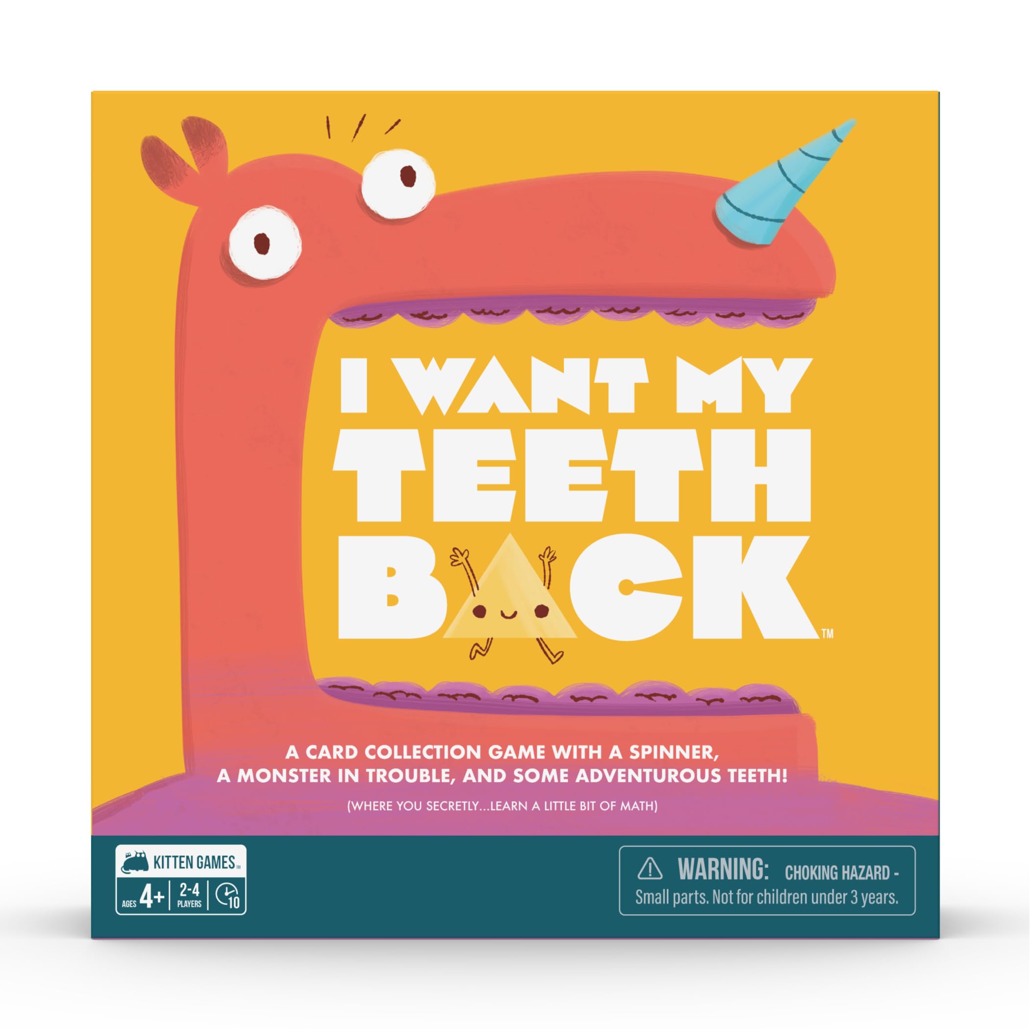 Exploding Kittens - I Want my Teeth Back - 2-4 Players - Ages 4+ - 10 Minutes to Play - Card Collecting Math Game - Educational Kids Game for Family Night