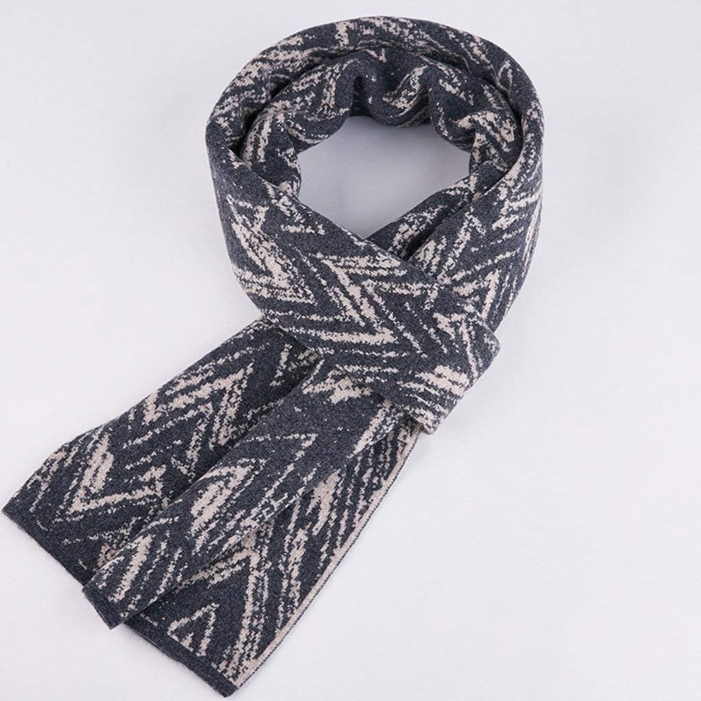 Men'S Stripes Neckerchief Long Ties In Warm Scarf Special Style Winter