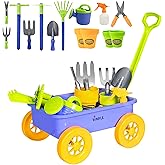 Dimple Kids Gardening Set Tools Wagon Toy 15 Pcs Kids Gardening Tools & Toddler Gardening Set-Sturdy & Durable Kids Wagon-Top