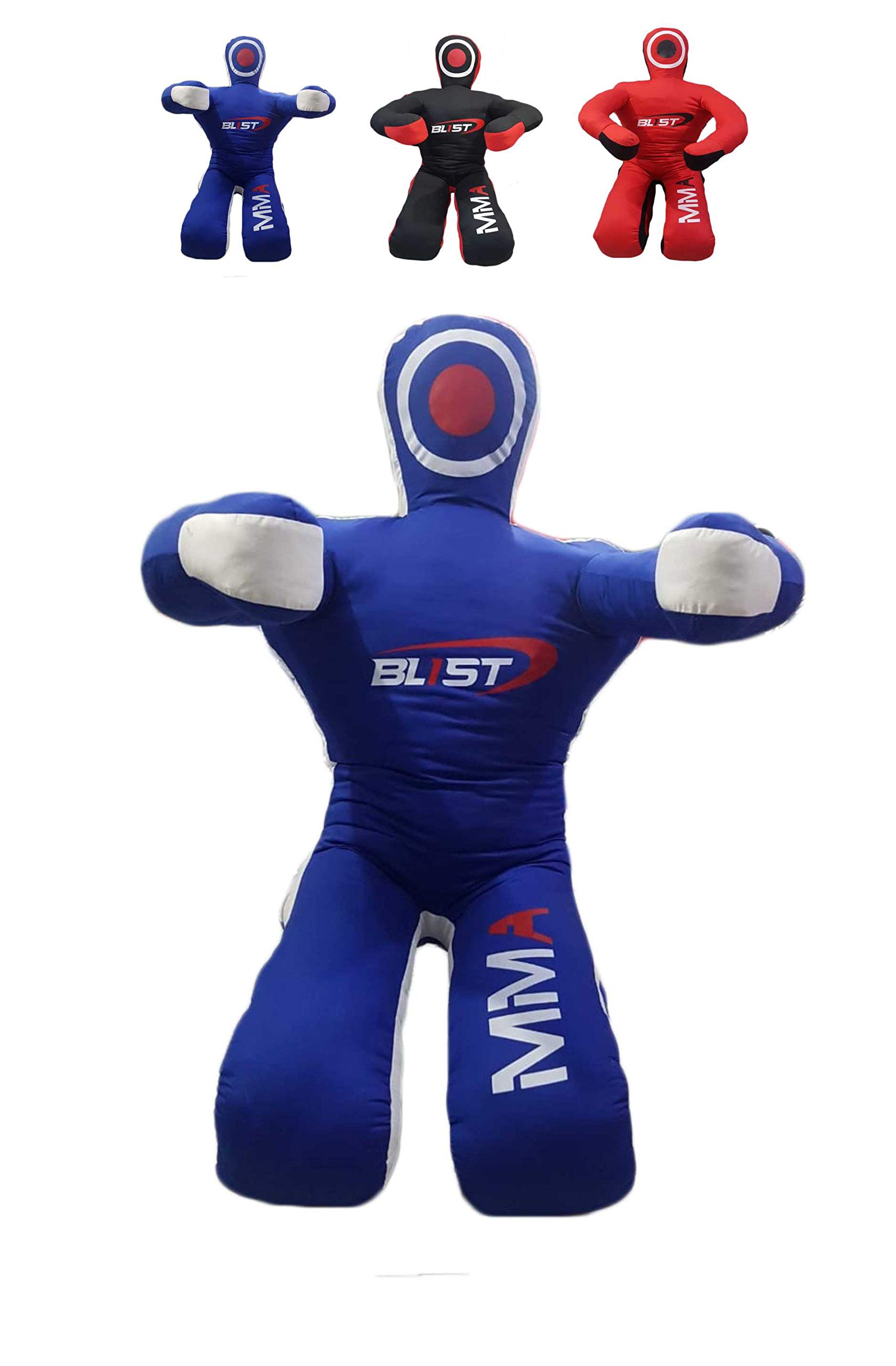 MMA Dummy for Judo, Wrestling, Martial Arts, Boxing, Karate, Unfilled Training (Blue Canvas, 59" (Inches))