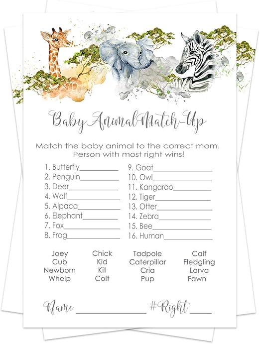 baby animal baby shower